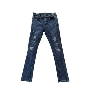 Bleecker And Mercer Distressed Denim Jeans Womens 30/30  Super Skinny Fit